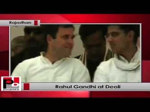 Watch Rahul Gandhi at Congress rally in Rajasthan Video