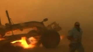Watch Raw- TV Crew Helps Man Escape OK Wildfire - News Video Video