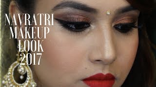 Watch NAVRATRI MAKEUP TUTORIAL 2017 | INDIAN GET READY WITH ME | INDIAN FESTIVAL Video