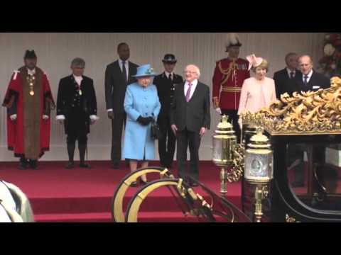 Watch Raw- Queen Welcomes Ireland's Leader to Windsor News Video Video