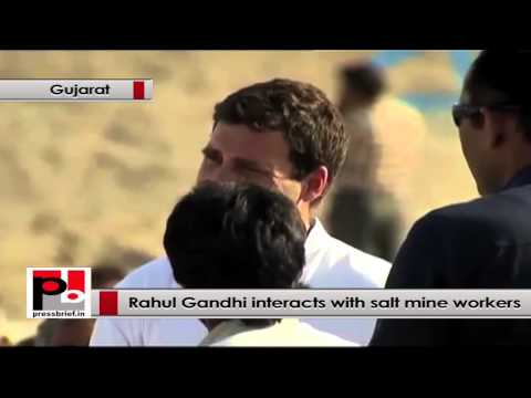 Watch Rahul Gandhi to salt mine workers - I want your participation in legislative assembly Video