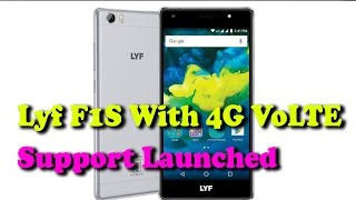 Watch Lyf F1S With 4G VoLTE Support Launched || Rectv India Video