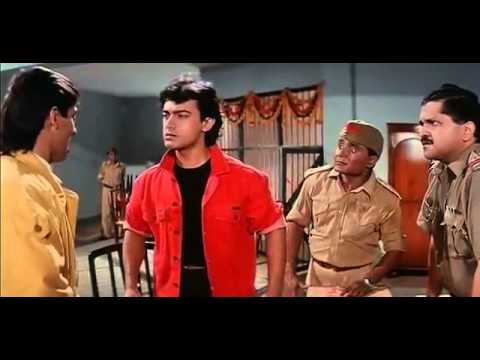 Watch Aamir and Salman at police station - Andaz Apna Apna - Bollywood Movie Comedy Scene Video