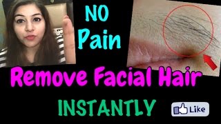 Watch How to Remove Facial Hair Instantly | NO Pain | Demonstration in LIVE Video Video