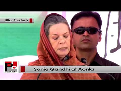 Watch Sonia Gandhi at Aonla in Uttar Pradesh, attacks divisive BJP and anti-people SP, BSP Video