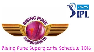 Watch IPL 2016 Schedule | Rising Pune Supergiants Video