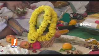Watch Sri MatsyaGiri Laxmi Narasimha Swamy Varshika Brahmotsavam Celebrations In Venkatapuram | iNews Video