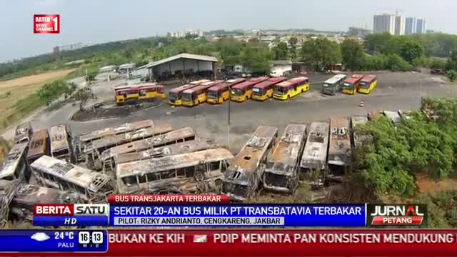 Watch Drone Report: Suasana Pascakebakaran di PT Trans Batavia Video