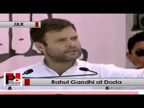 Watch Rahul Gandhi in Doda (Jammu & Kashmir) targets Modi for hiding his marital status earlier Video
