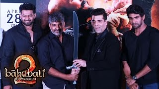 Watch Baahubali 2 Team Gifted The Famous Kattappa Sword To Karan Johar Video
