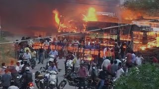 Watch Cauvery row- Over 20 buses set ablaze at depot Video