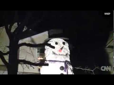 Watch Teen builds huge snowman News Video Video