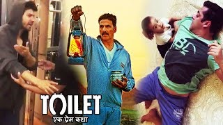 Watch Varun Dhawan SUPPORTS Akshay's Toilet Ek Prem Katha, Salman PLAYING With Nephew Ahil Video