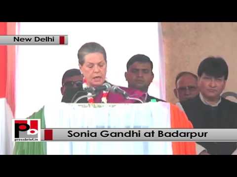 Watch Delhi polls- At Badarpur rally, Sonia Gandhi takes on Modi, Kejriwal Video
