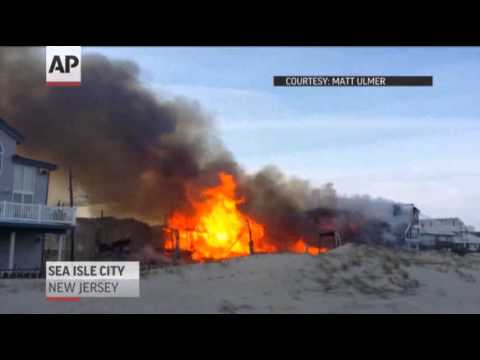 Watch Raw- Fire Destroys 3 N.J. Beachfront Homes News Video Video