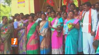 Watch BJP Women Leaders Protest Against Bathukamma Sarees In Telangana | iNews Video