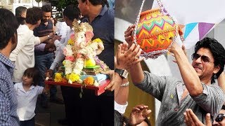 Watch (Video) Shahrukh Khan & Family CELEBRATING Hindu Festival In Mannat - Ganesh Chaturthi, Dahi Handi Video