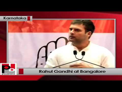 Watch Rahul Gandhi addresses election rally at Bangalore, (Karnataka) Video
