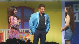 Watch Salman Khan Behaves Like A Gentleman With 2 Beautiful Girls At Bigg Boss 11 Launch Video