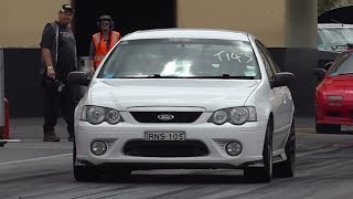 Watch RNS10S FORD XR6 TURBO 10.47 @ 139 MPH SYDNEY DRAGWAY Video