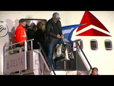 Watch Raw- Seahawks Land in Seattle to Cheering Fans News Video Video