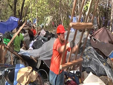 Watch Crews Break Up Homeless Camp in Silicon Valley News Video Video