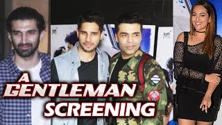 Watch A Gentleman Movie Screening | Sidharth Malhotra, Karan Johar, Sonakshi Sinha, Aditya Roy Kapur Video