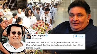 Watch Rishi Kapoor SLAMS Actors For Not Attending Vinod Khanna's Last Rites Video