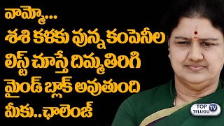 Watch à°¦à°¿à°®à±à°® à°¤à°¿à°°à°—à°¡à°‚ à°–à°¾à°¯à°‚!  List of Companies OWNED by SASIKALA Going VIRAL will SHOCK You | Top elugu TV Video