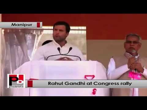 Watch Rahul Gandhi- Congress party has connected Manipur with railway lines Video