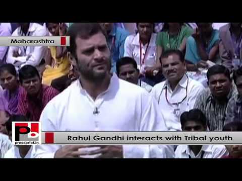 Watch Rahul Gandhi interacts with Tribal youth in Maharashtra Video