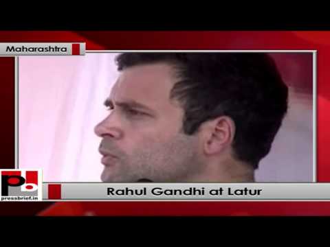 Watch Rahul Gandhi addresses rally at Latur, (Maharashtra) Video