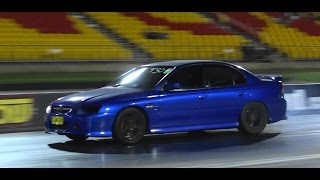 Watch V8 TURBO COMMODORE 10.02 @ 144 MPH AT POWERCRUISE 60 Video