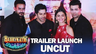 Watch Badrinath Ki Dulhania TRAILER LAUNCH | FULL HD VIDEO | Varun Dhawan, Alia Bhatt, Karan Johar Video