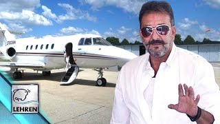 Watch Sanjay Dutt Takes Chartered FLIGHT After Release From Jail Video