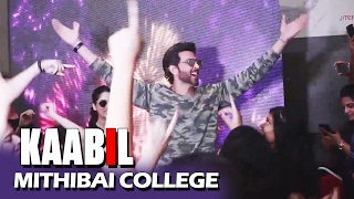 Watch Hrithik Roshan & Yami Gautam At Mithibai College Festival - KAABIL PROMOTION Video