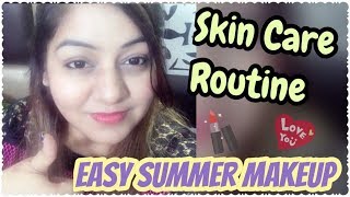 Watch My Mini Skin Care Routine & Daily Office-College Minimal Makeup Tutorial - GRWM Video