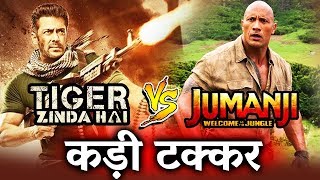 Watch Salman's Tiger Zinda Hai Vs Dwayne Johnson Jumanji - BIG CLASH Video