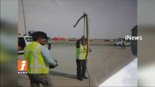 Watch 10 Feet Snake Found On Samshabad Runway | Hyderabad | iNews Video