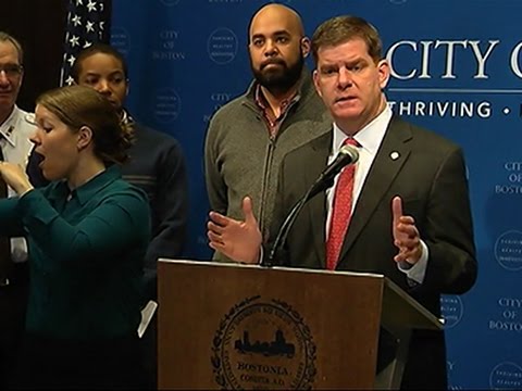 Watch Boston Mayor Warns Window Snow Jumpers News Video Video