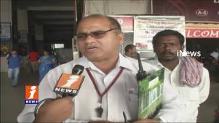 Watch Huge Rush In Vijayawada Bus Station During Sankranti Festival | iNews Video