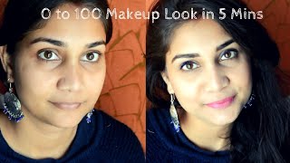 Watch How To - Office Makeup Under 10 Minutes | Quick everyday Makeup Look| Using  Affordable Products Video