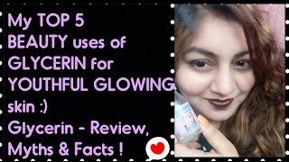 Watch GLYCERIN - My TOP 5 BEAUTY Uses & Benefits for SOFT GLOWING skin | GLYCERIN - Review, Myths & Facts Video