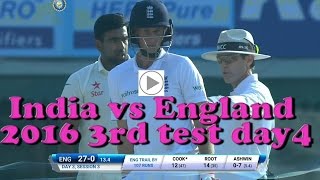 Watch India VS England 2016,3rd Test Day 4 Highlights Video