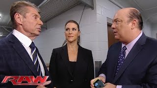 Watch The McMahon family negotiates with Paul Heyman: WWE Raw, January 11, 2016 Video