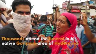 Watch Hizb militant Aaquib Gul laid to rest amid pro-freedom slogans in Srinagar Video
