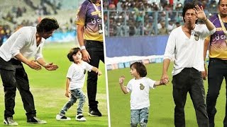 Watch Shahrukh Khan With Little AbRam Cheer For KKR - IPL 2017 Video