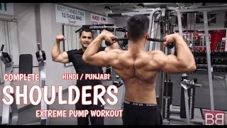 Watch BBRT #19- Complete SHOULDER WORKOUT ROUTINE for EXTREME PUMP! (Hindi / Punjabi) Video