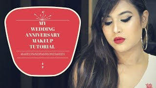Watch MY WEDDING ANNIVERSARY MAKEUP TUTORIAL 2017 | MAKEUP AND FASHION DIARIES Video