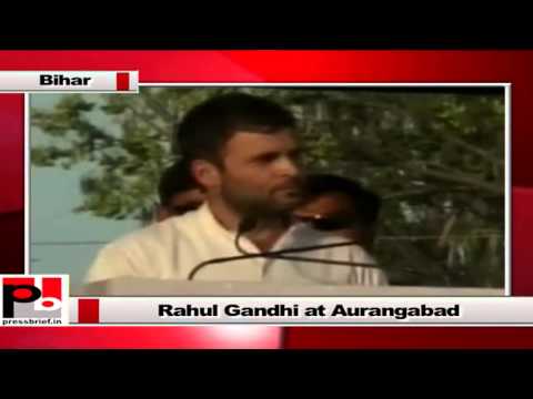 Watch Rahul Gandhi takes on BJP while addressing Congress rally at Aurangabad in Bihar Video